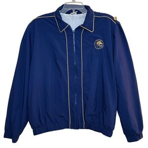 Vtg MGM Grand Hotel 1993‎ Jacket Employee Bell Hop Blue Gold Embroider  M/L Rare